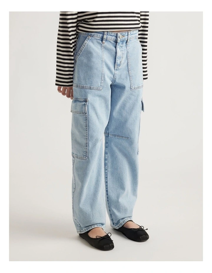 Girls Hazel Barrel Cargo Jean image 3