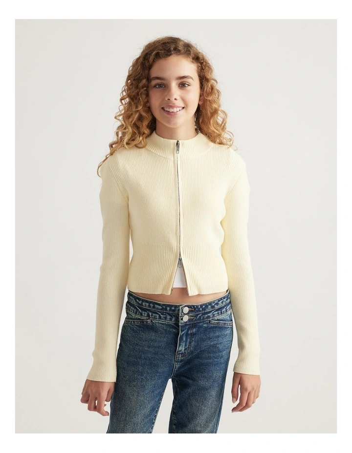 Girls Matilda Zip Up Knit image 3