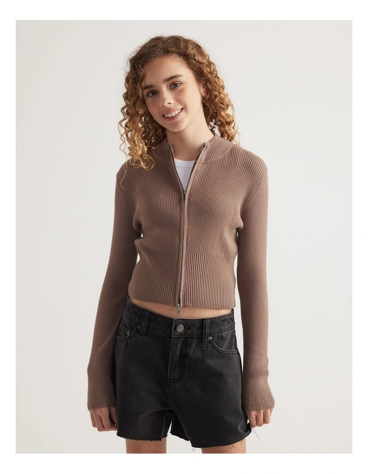 Girls Matilda Zip Up Knit image 3