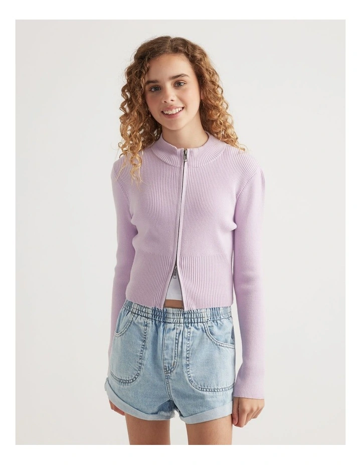 Girls Matilda Zip Up Knit image 3