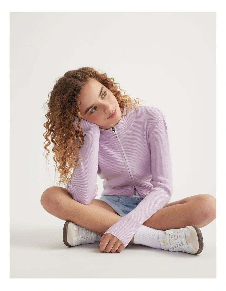 Girls Matilda Zip Up Knit image 4