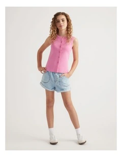 Girls Ivy Denim Pull On Shorts