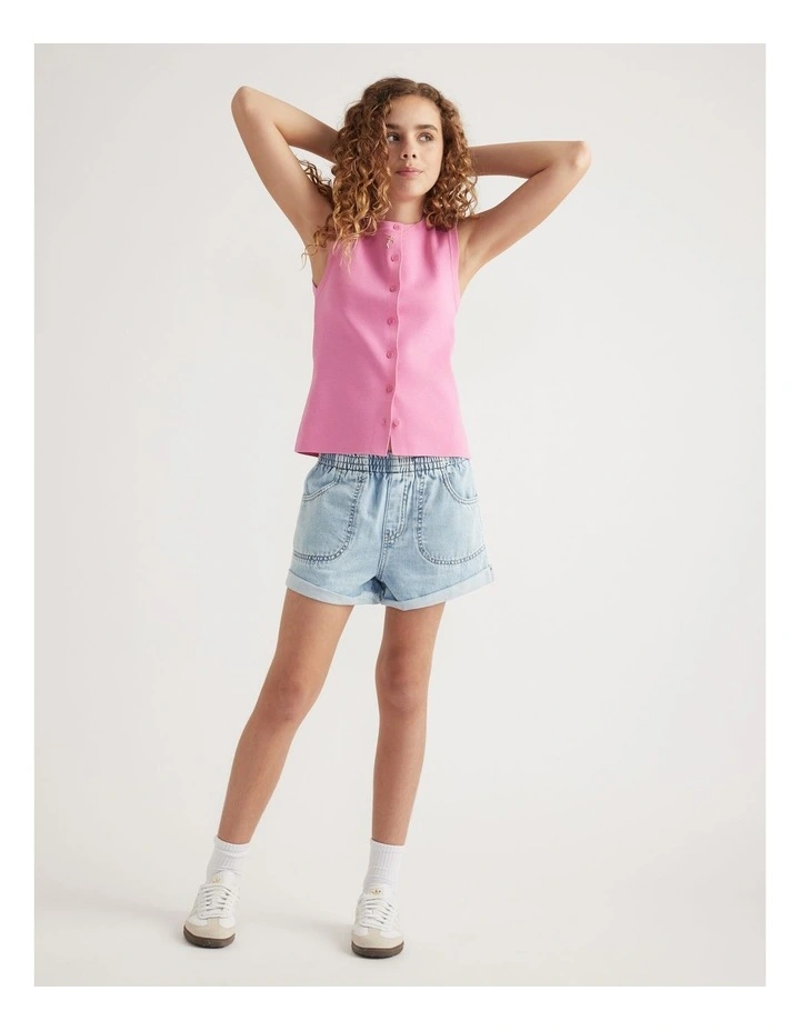 Girls Ivy Denim Pull On Shorts image 4