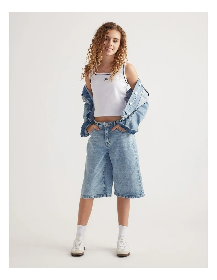 Girls Amber Denim Jort image 1