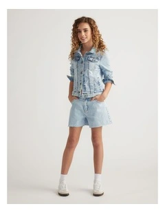 Girls Skye A-Line Denim Shorts