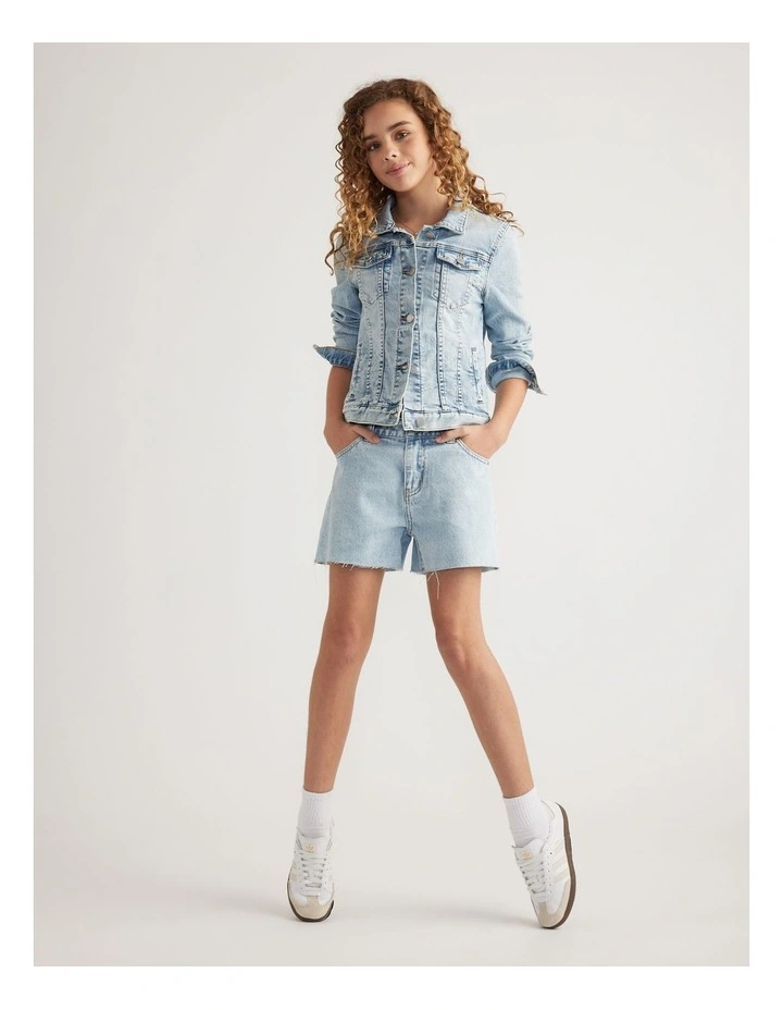 Girls Skye A-Line Denim Shorts image 4