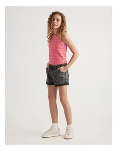 Girls Ivy Denim Pull On Shorts