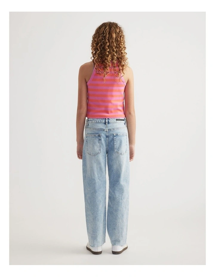 Girls Ava Rib Racer Tank image 2