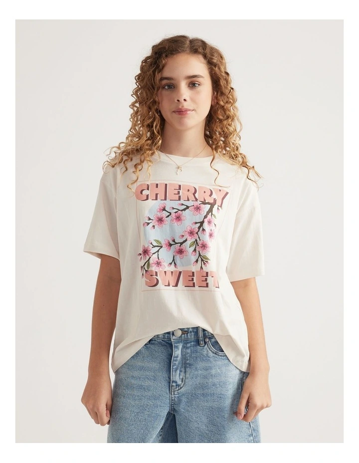 Girls Oversized Blossom Tee image 3