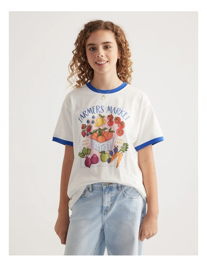 Girls Oversized Market Tee image 3