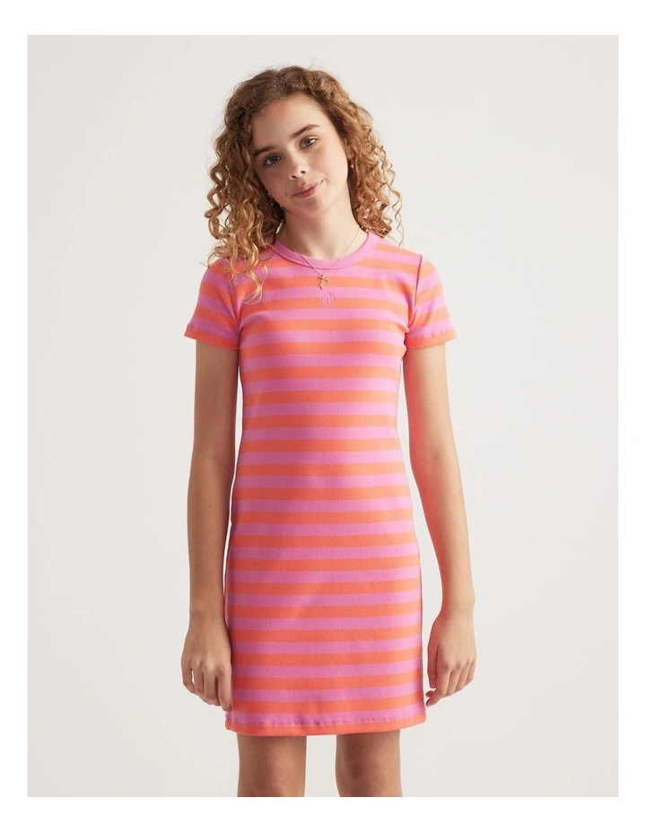 Girls Ava Rib Tshirt Dress image 3