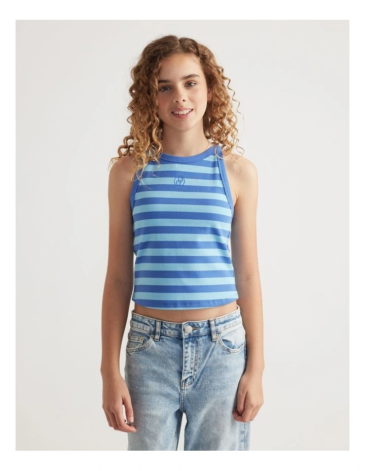 Girls Ava Rib Racer Tank image 3