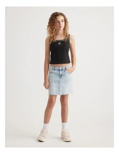 Girls Ava Rib Scoop Tank
