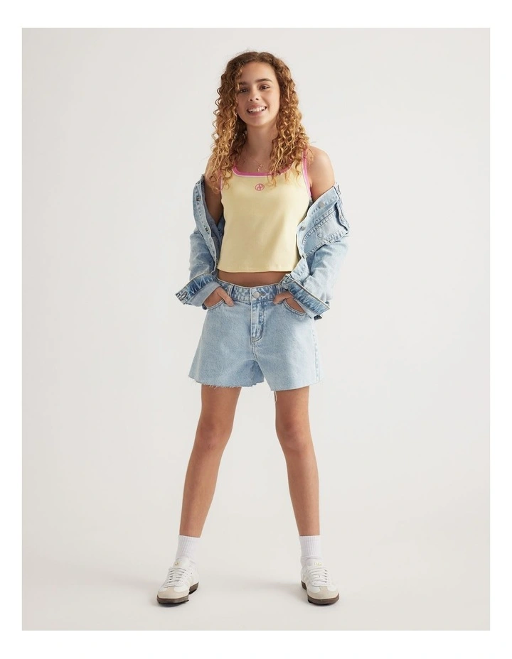 Girls Ava Rib Scoop Tank image 1
