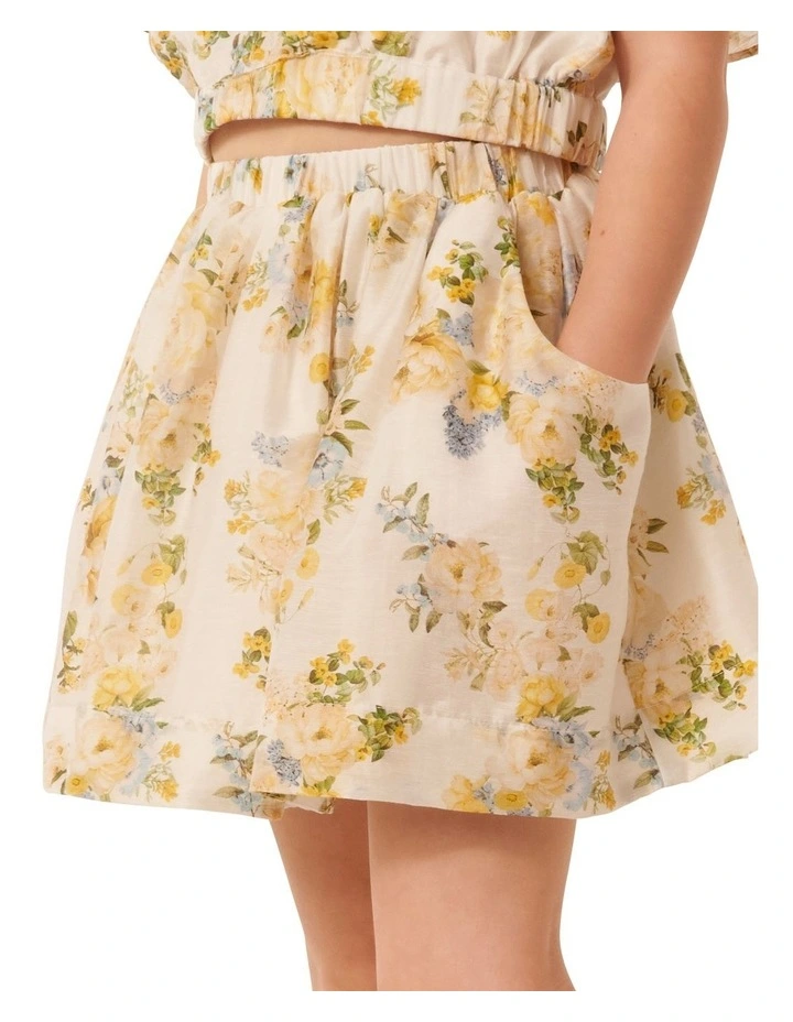 Claudia A-Line Girls Skirt in Cream image 4