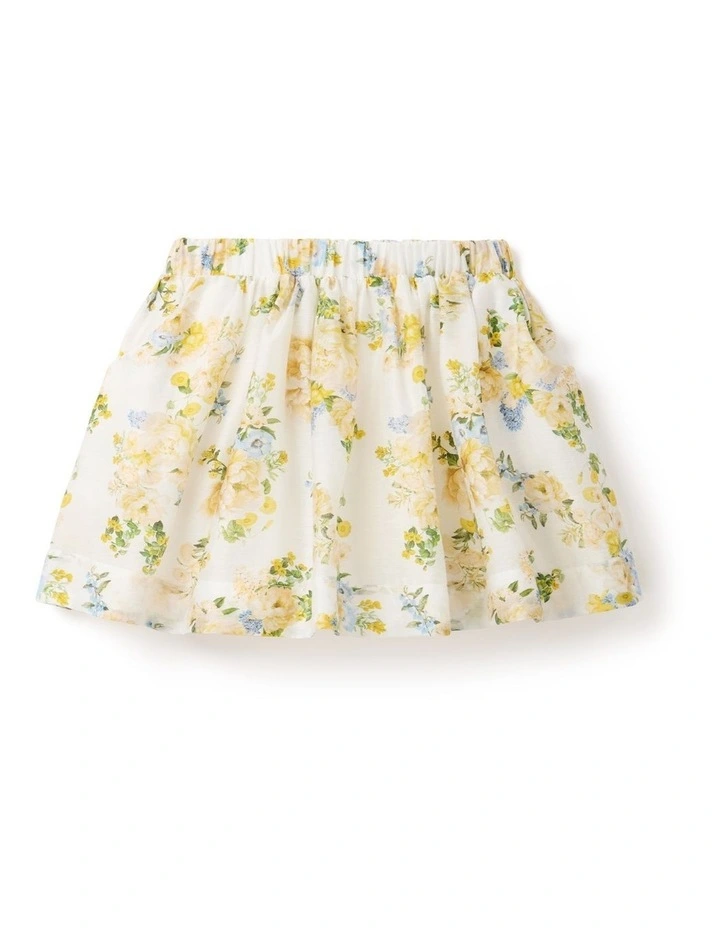 Claudia A-Line Girls Skirt in Cream image 5