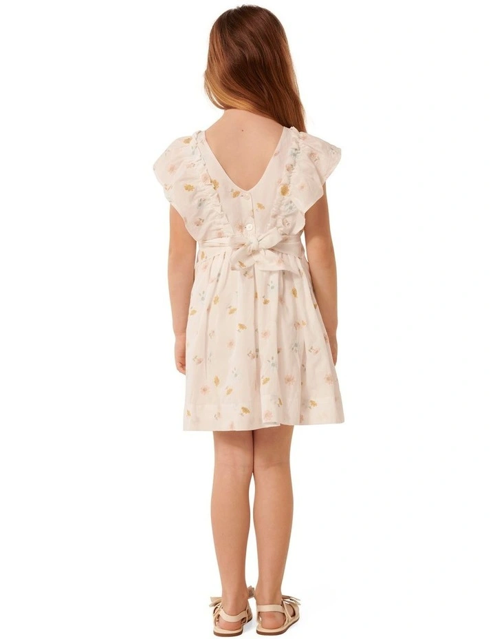 Rosalie Bow Mini Dress in Cream image 2
