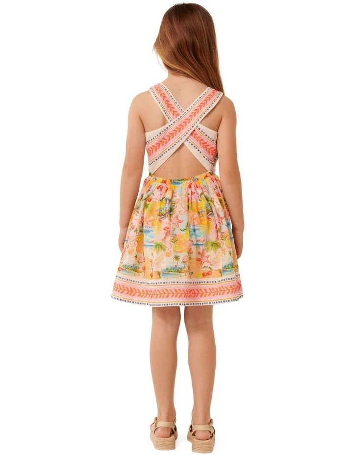 Piper Cross Back Dress in Pink image 2