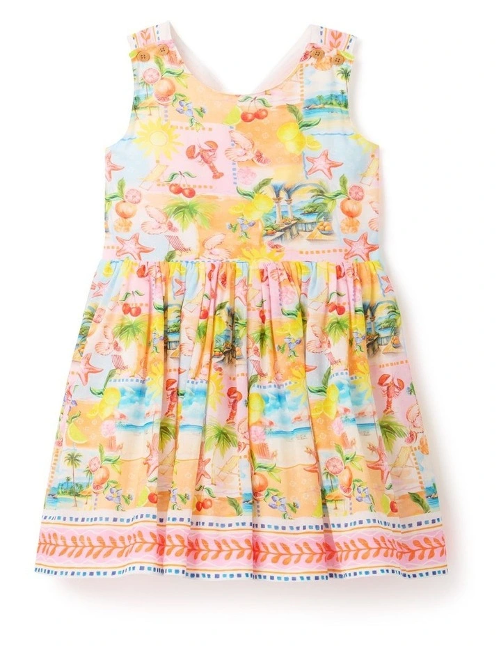 Piper Cross Back Dress in Pink image 7