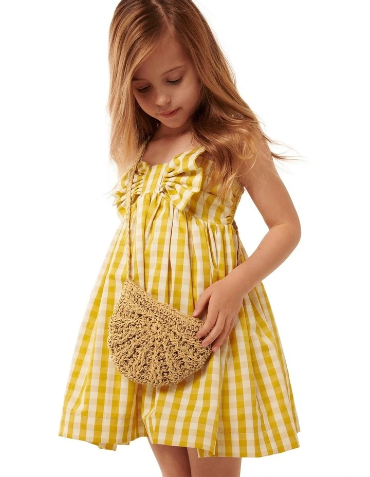 Lea Woven Handbag in Brown image 1