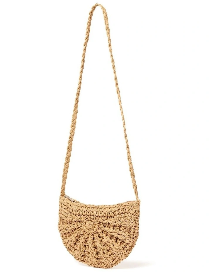 Lea Woven Handbag in Brown image 5