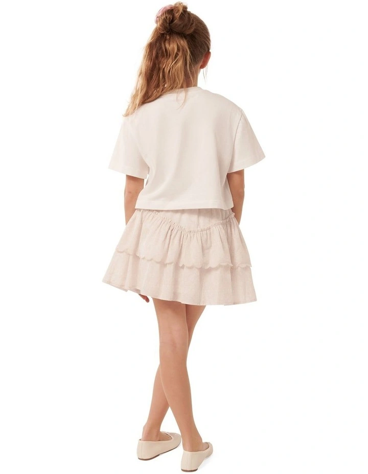 Celine Pearl Teen Tee in White image 2