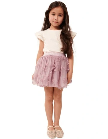 Valentina Tulle Girls Skirt in Pink