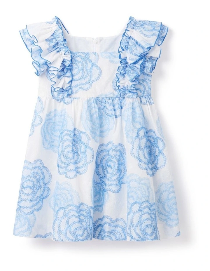 Selena Babydoll Girls Dress in Blue image 6