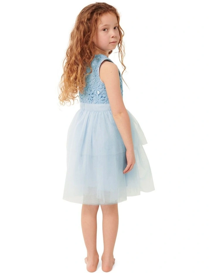 Eloise Layered Tulle Dress in Blue image 2