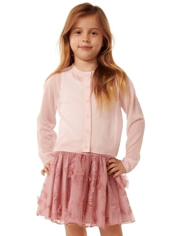 Juliet Gossamer Girls Cardigan in Pink
