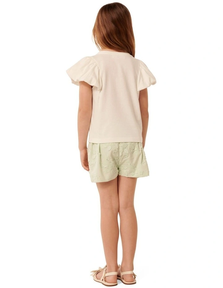 Sunny Lemon Drop Girls Tee Top in White image 2