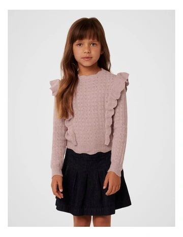 Kira Pointelle Jumper in Purple