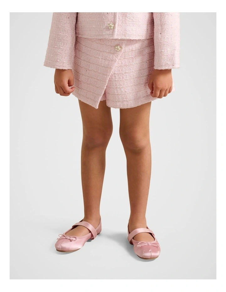 Ellie-Mae Girls Tweed Skort in Pink image 1
