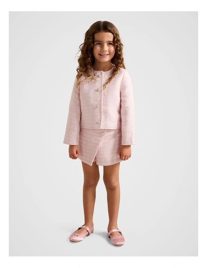 Ellie-Mae Girls Tweed Skort in Pink image 4