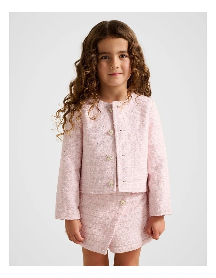 Ellie-Mae Tweed Jacket in Pink image 1