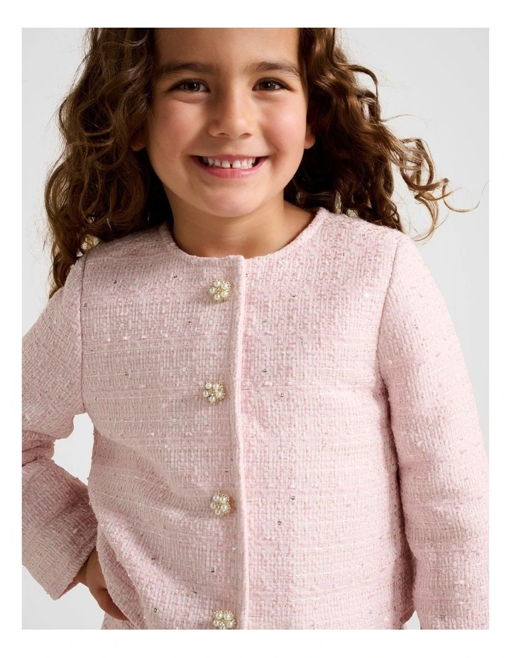 Ellie-Mae Tweed Jacket in Pink image 4
