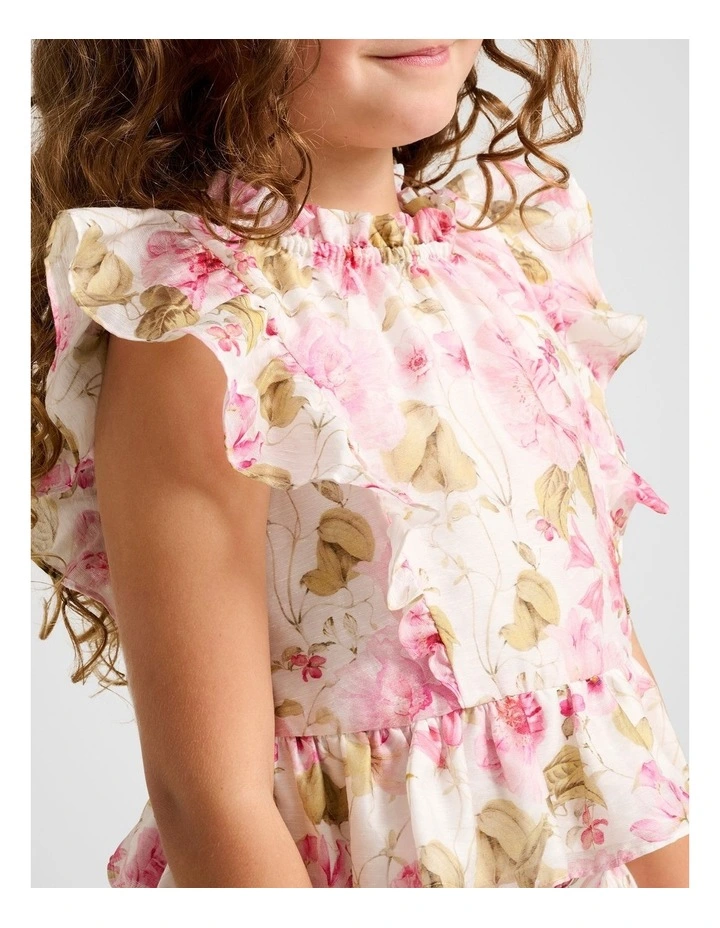 Violetta Girls Peplum Top in Multi image 4