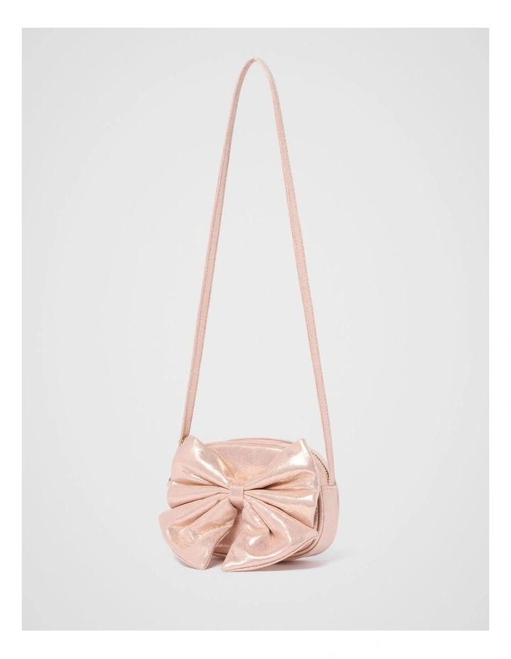 Zoella Metallic Bow Bag in Gold image 3