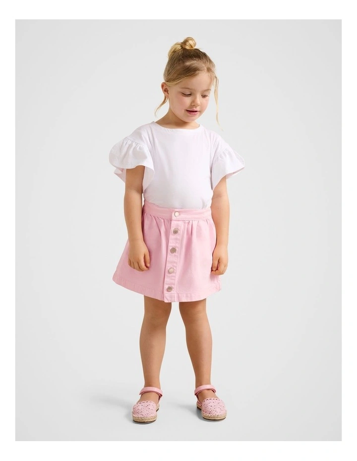 Darcie Girls Button-Down Skirt in Pink image 5