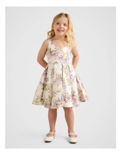 Isabel Girls Mini Printed Dress in Multi