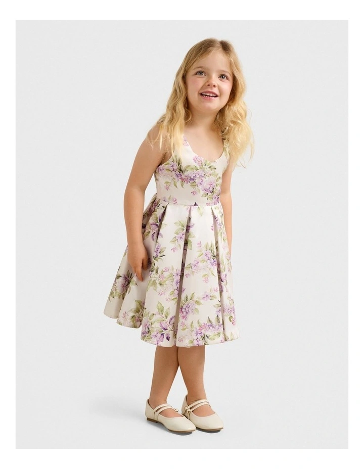 Isabel Girls Mini Printed Dress in Multi image 3