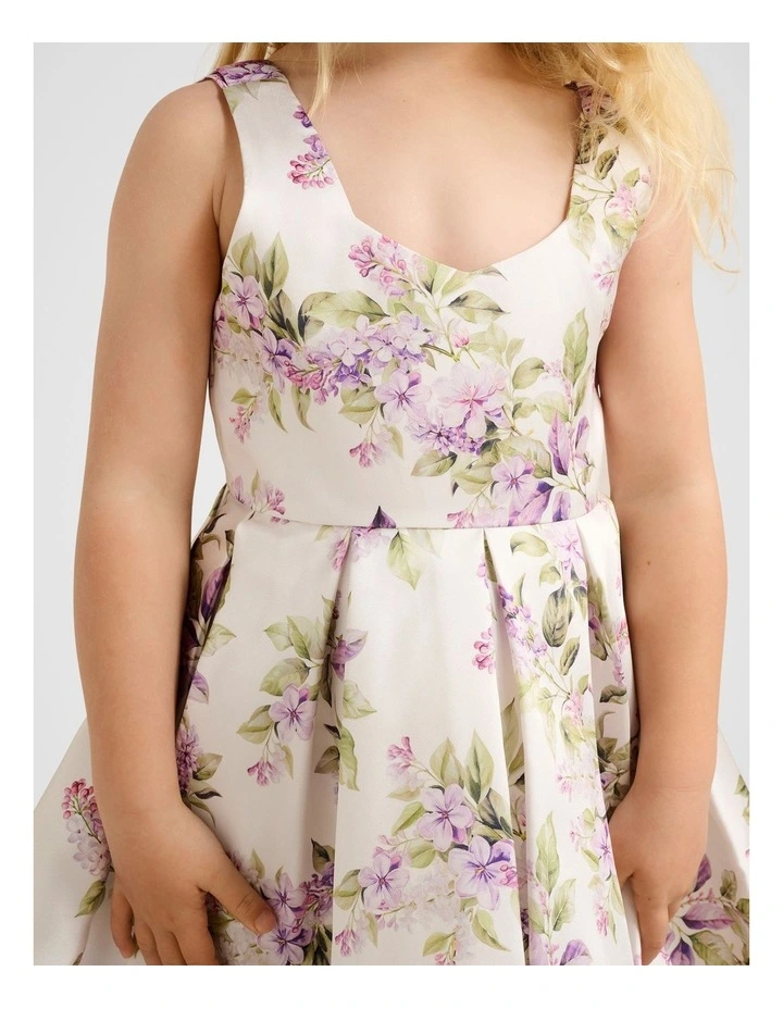 Isabel Girls Mini Printed Dress in Multi image 4