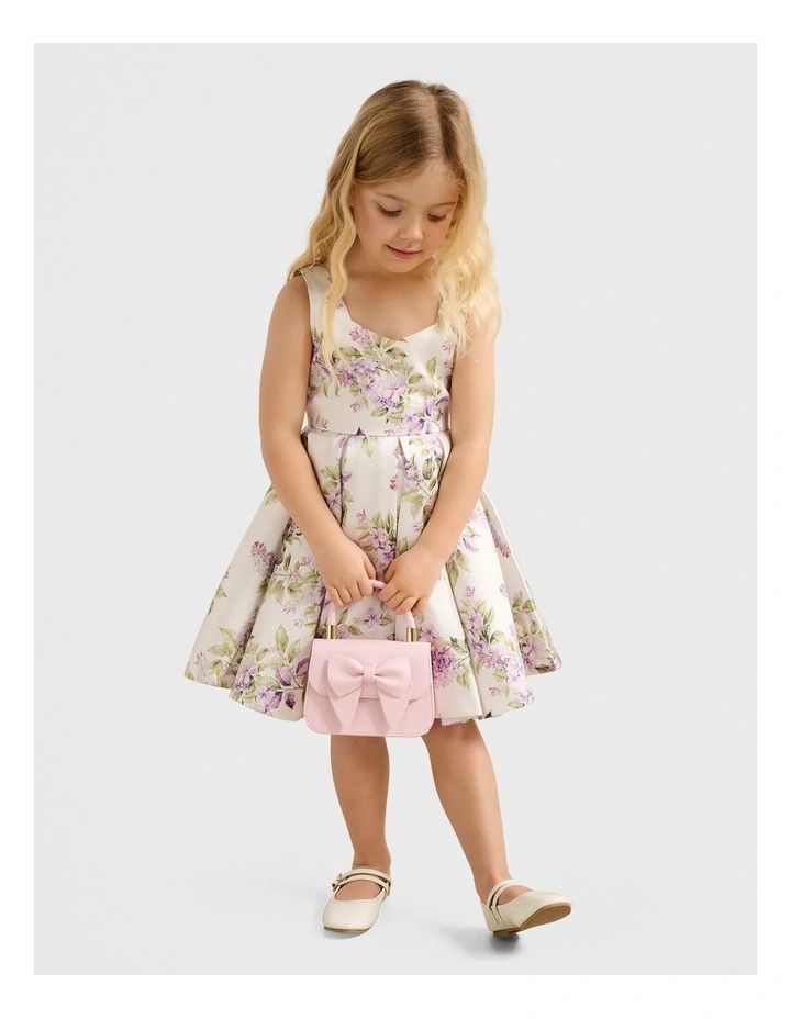Isabel Girls Mini Printed Dress in Multi image 5
