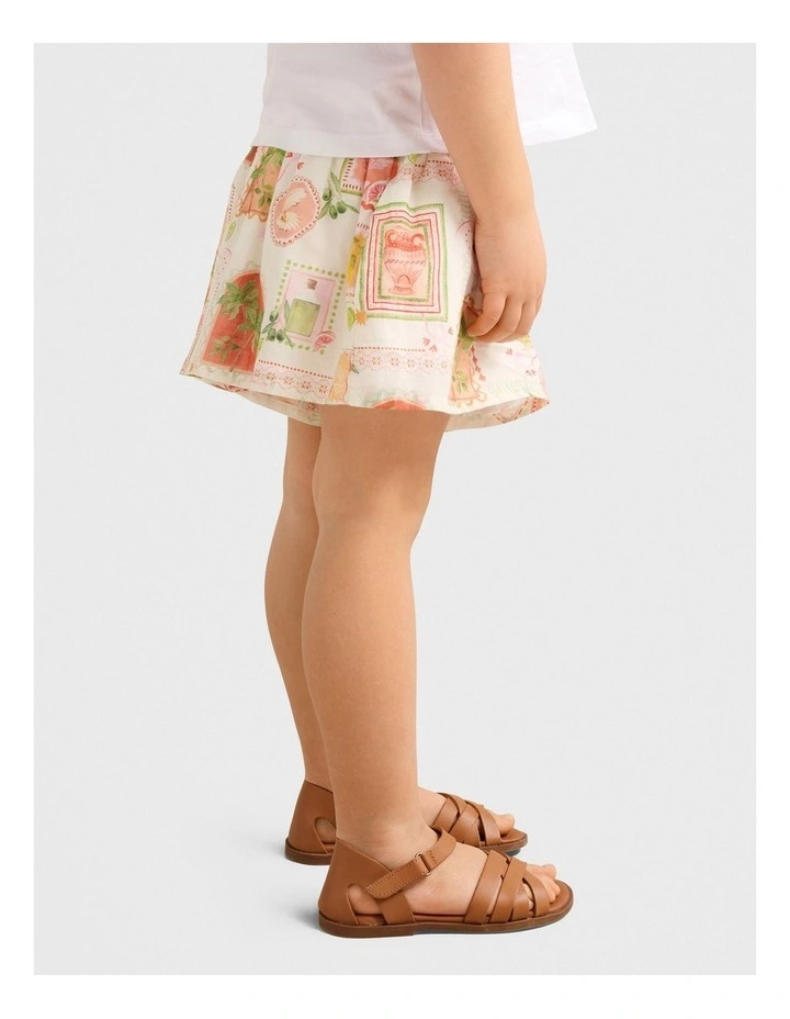 Flora Swing Print Shorts in Multi image 3