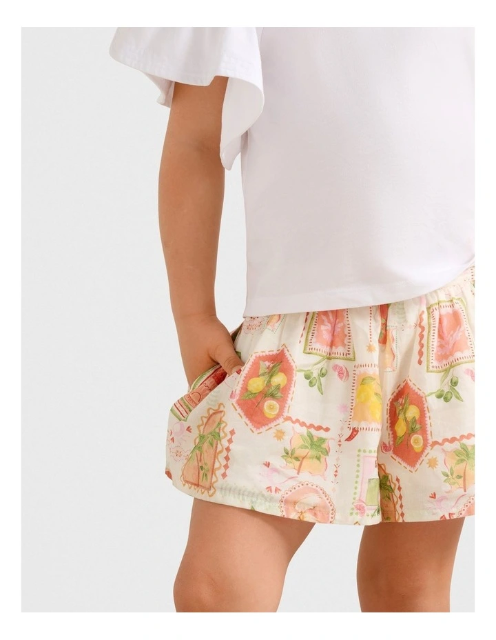 Flora Swing Print Shorts in Multi image 4