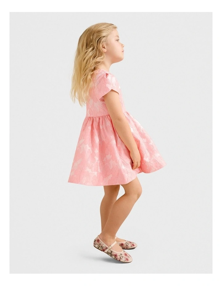 Lowri Tulip Sleeves Dress in Pink image 3
