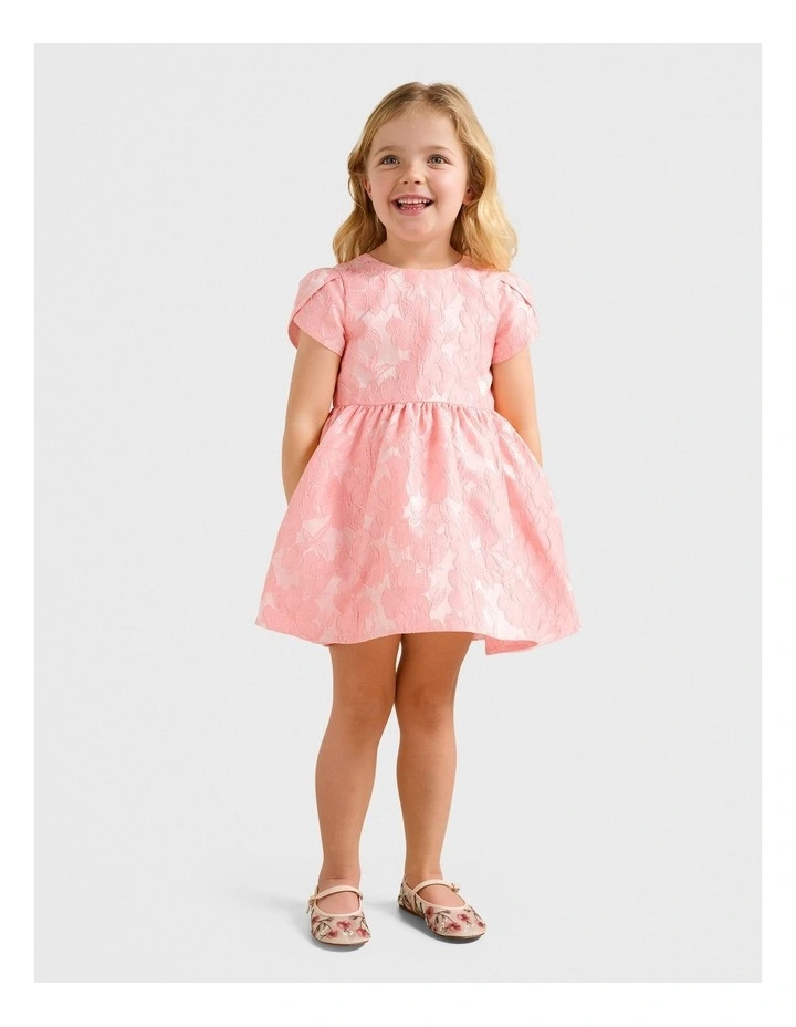 Lowri Tulip Sleeves Dress in Pink image 5