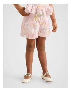 Eleanor Girls Pleated Shorts in Pink