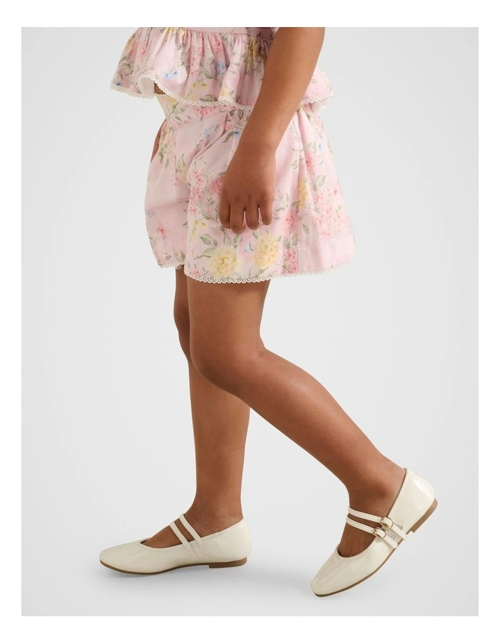 Eleanor Girls Pleated Shorts in Pink image 3