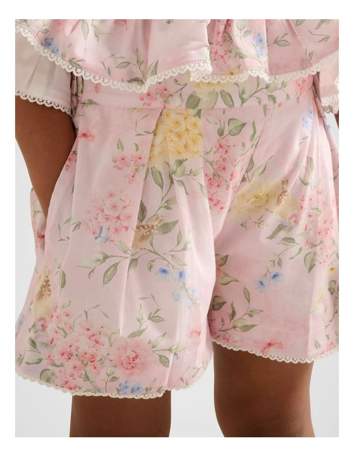 Eleanor Girls Pleated Shorts in Pink image 4